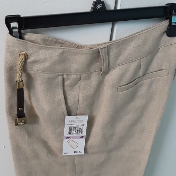 Linen Pants with leather belt - Picture 2 of 5